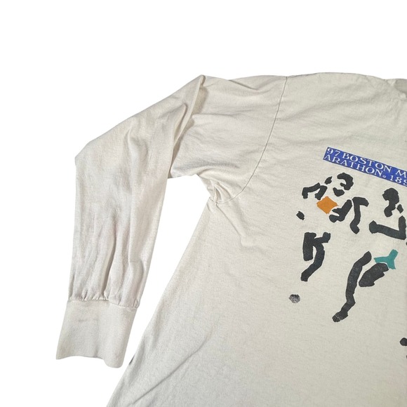 VTG RARE 1997 Boston Marathon Lee Total Cotton Long Sleeve Shirt Made in USA - Picture 7 of 14